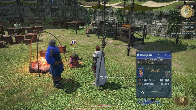Asymmetrical perspective layout with physical obstacles on left and audio clues on right